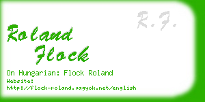 roland flock business card